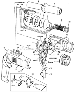 Page A Diagram and Parts List for TS920 Type 1 Black and Decker Heat Gun